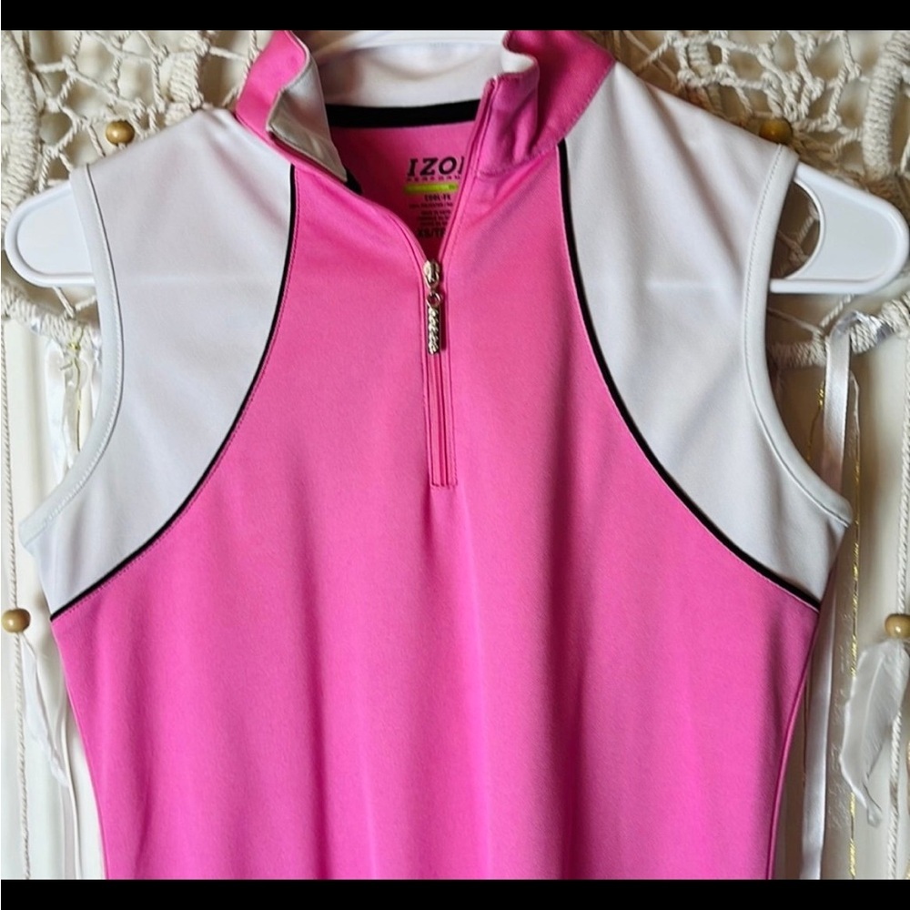 Izod  pink and white tank xs - Picture 2 of 6